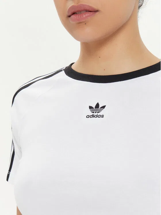 Футболка slim fit 3-Stripes Baby Adidas, белый — фото 4