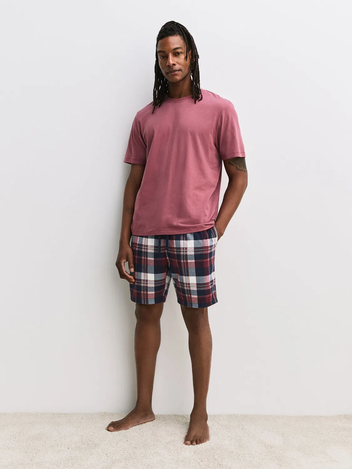 Пижама короткая Cosy Short Sleeve Pyjamas Set 2 Pack Next, синий/фиолетовый — фото 3