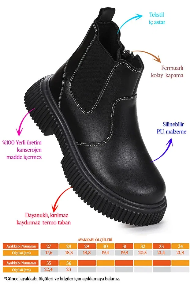 Детские ботинки для девочек с водоотталкивающей пропиткой Kiko Kids, Black — фото 2