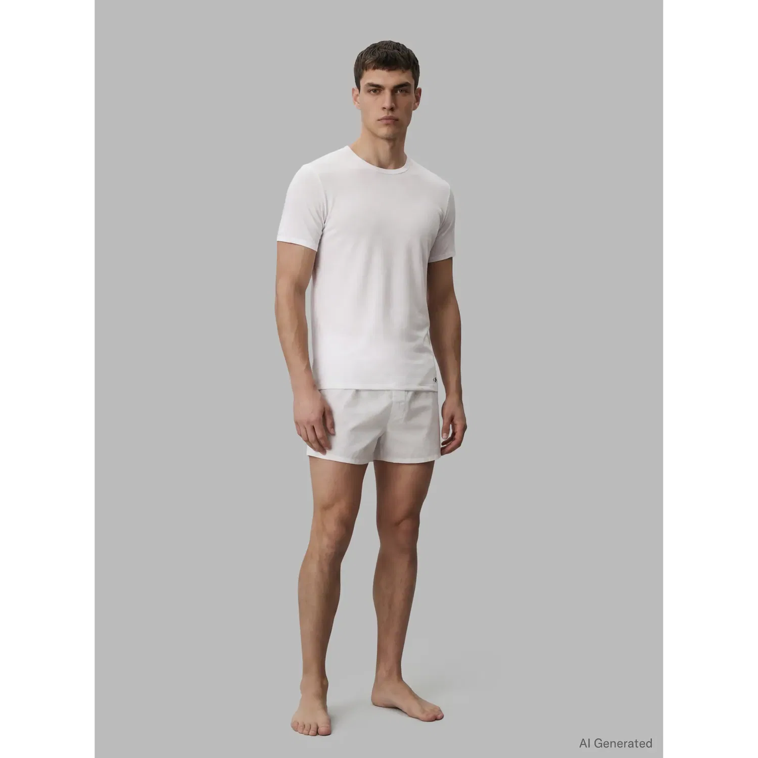 Детская футболка с круглым вырезом Calvin Klein Underwear, Black/Blue — фото 3