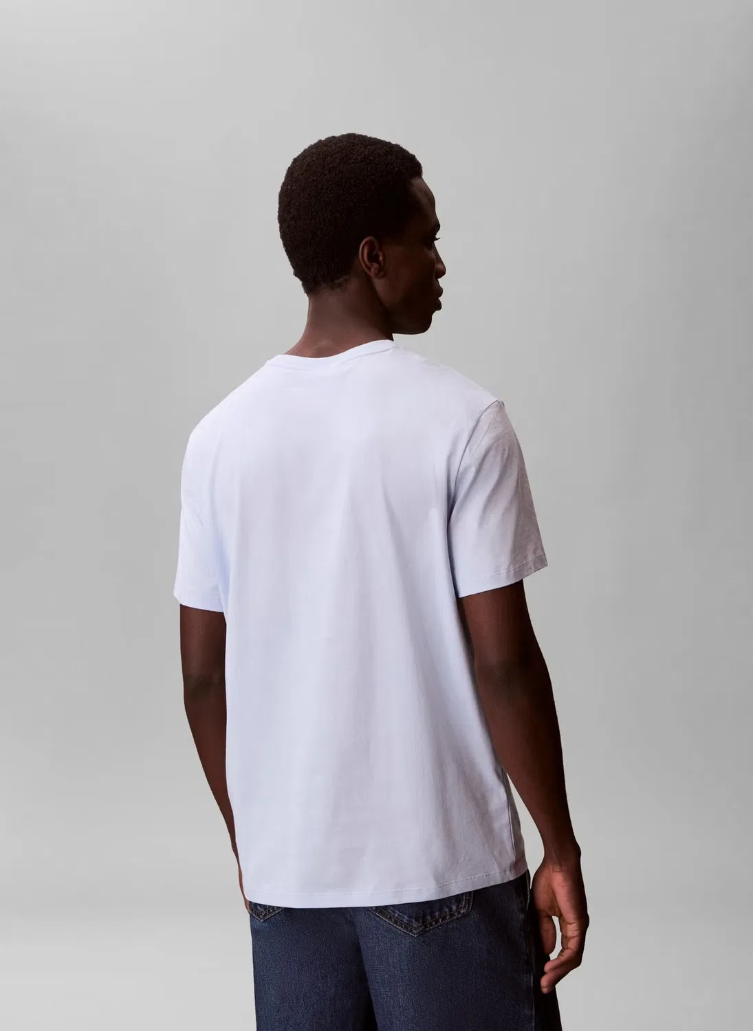 Футболка с круглым выворотом Logo crew neck Calvin Klein, синий — фото 2