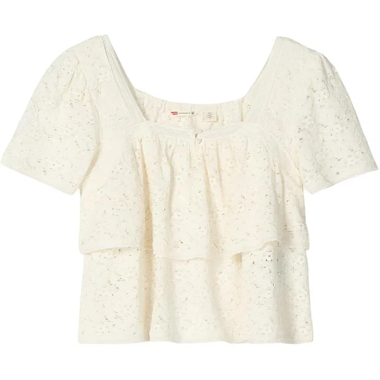 Женская рубашка с квадратным воротником Cream White Levis
