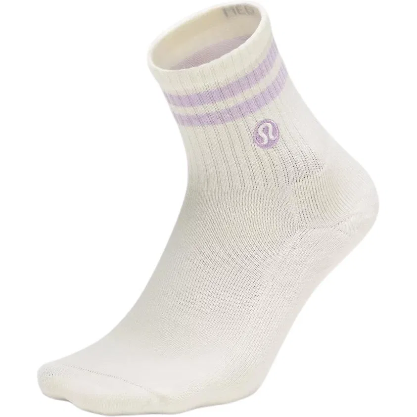 Детские носки с полосками Essential TerryToe Lululemon, Coconut Ivory/Lilac Play