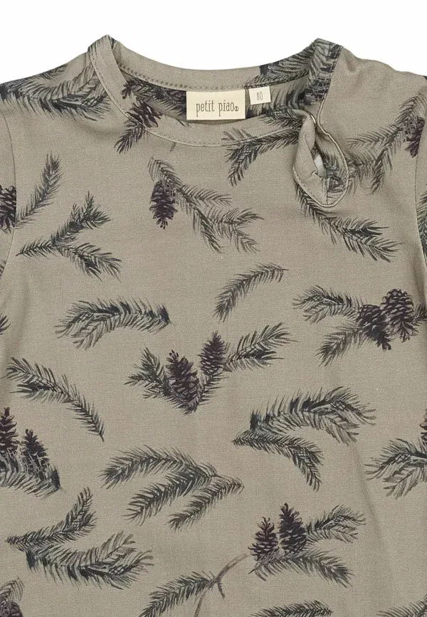 Футболка хлопковая Printed Petit Piao, pine, сосновый — фото 3