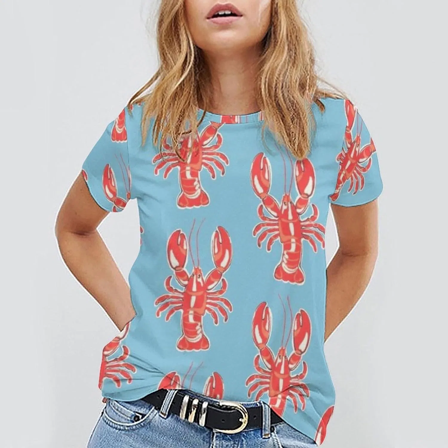 Женская футболка с принтом, Unisex Summer, чёрный — фото 3