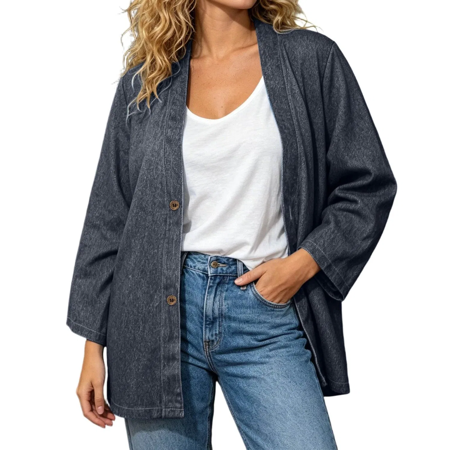 Женское кардиган с принтом Cardigan Leggero con Stampa Floreale, Grigio Scuro