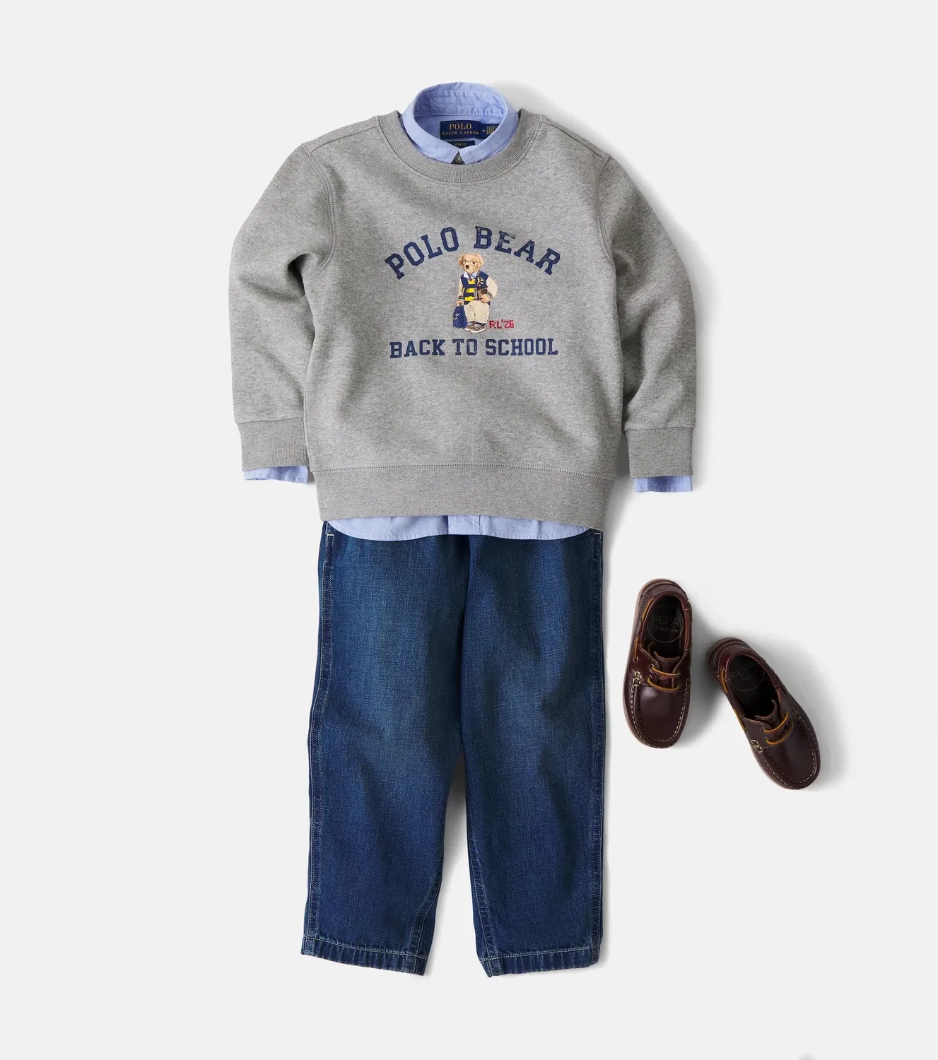 Джинсы с эластичным поясом Polo Ralph Lauren Kids, синий — фото 2