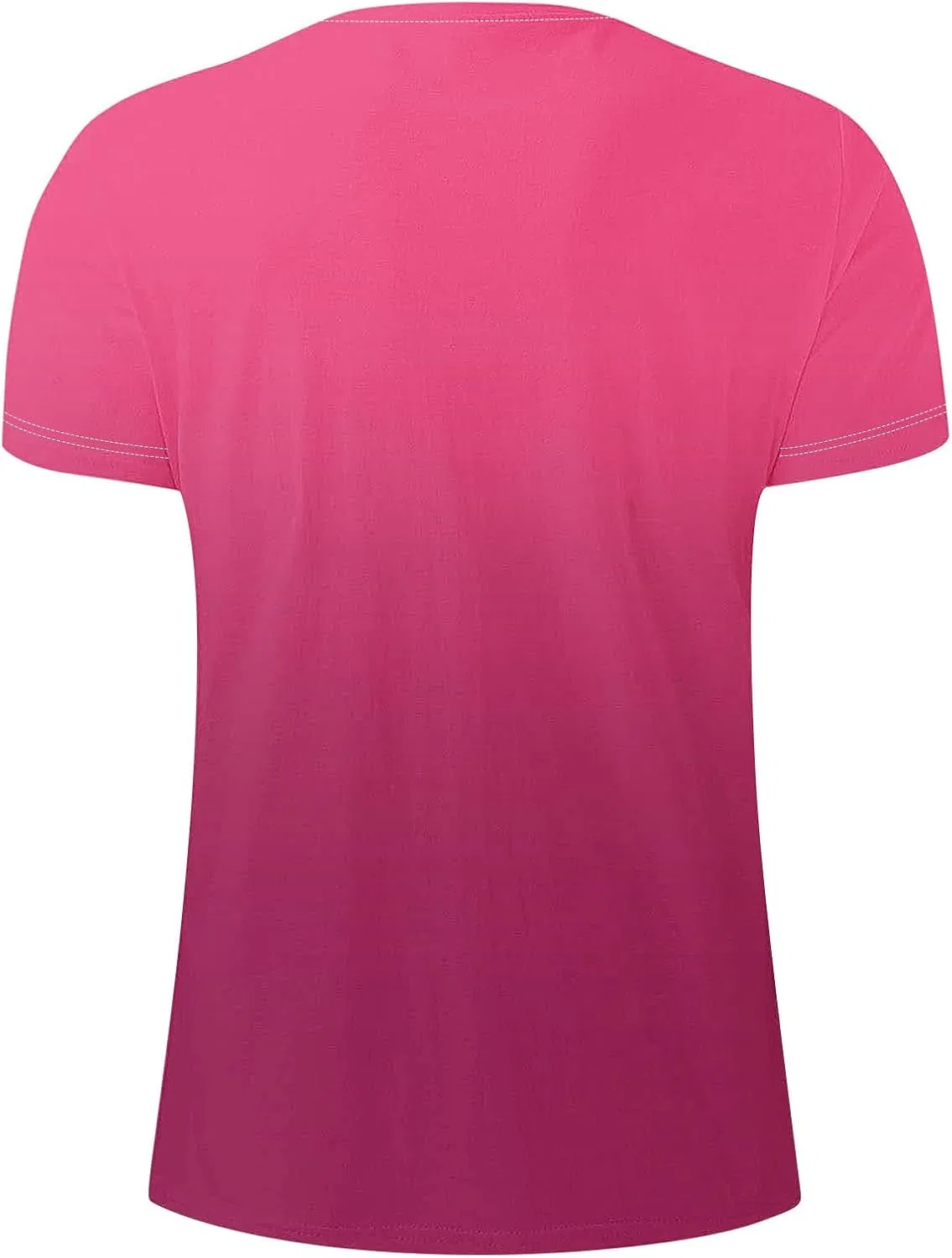 Мужская футболка с градиентом из льна Generic, Hot Pink — фото 2