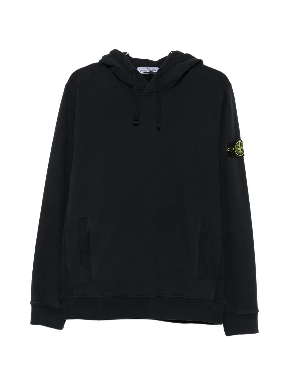 Толстовка с капюшоном, кулиской и нашивкой с логотипом Stone Island, синий