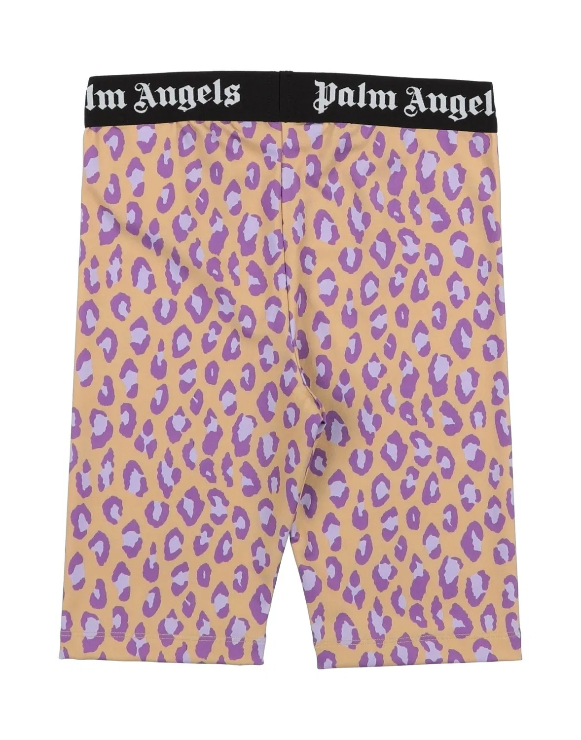 Детские шорты для девочек с принтом Palm Angels, бежевый — фото 2
