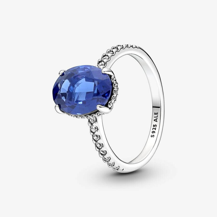 

Кольцо Pandora Timeless Sparkling Statement Halo, серебро/синий