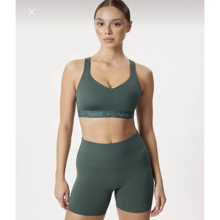 Спортивный бюстгальтер с высокой поддержкой Indy High-Support Padded Adjustable Training Nike, Зеленый