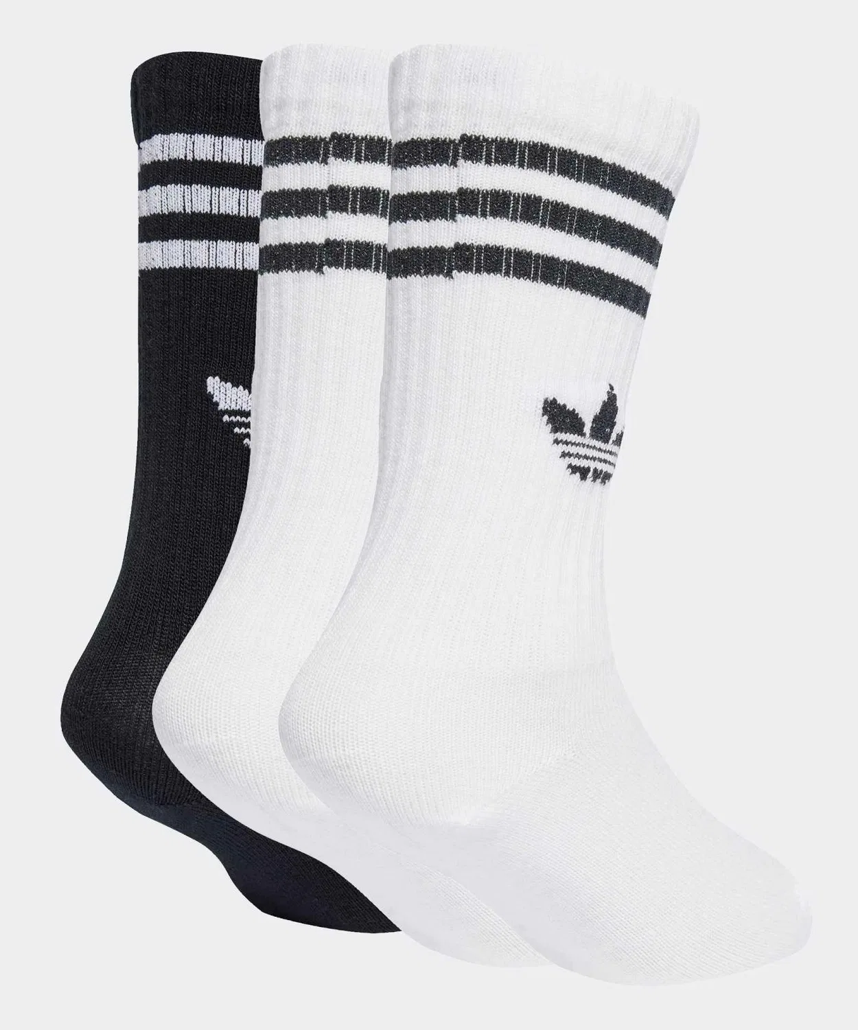 Детские носки-крю длиной до колена, комплект из 3 пар Adidas Originals, White — фото 2