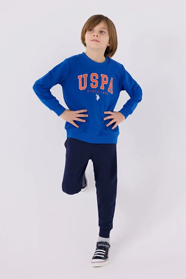Детский спортивный комплект для мальчиков из хлопка U.S. Polo Assn., Light Blue — фото 3