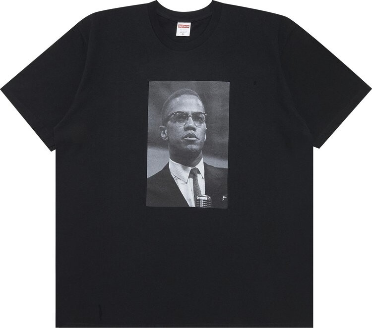 

Футболка Supreme Malcolm X Tee 'Black', черный