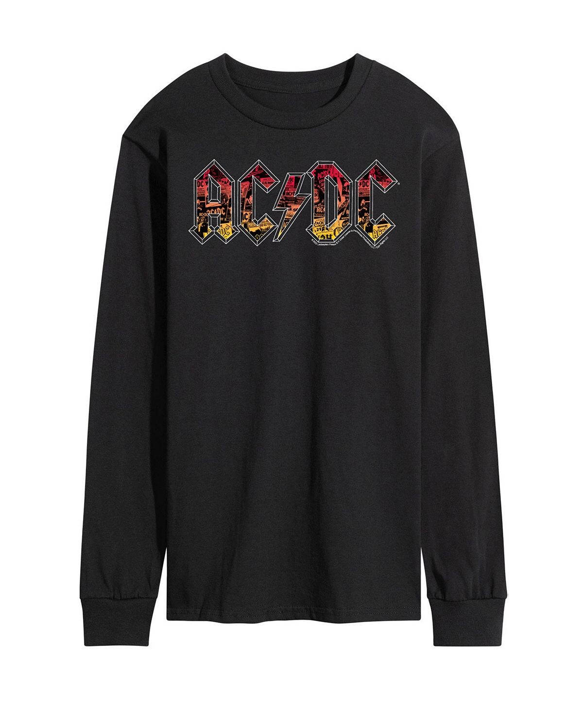 

Мужская футболка с длинным рукавом с логотипом acdc AIRWAVES, черный