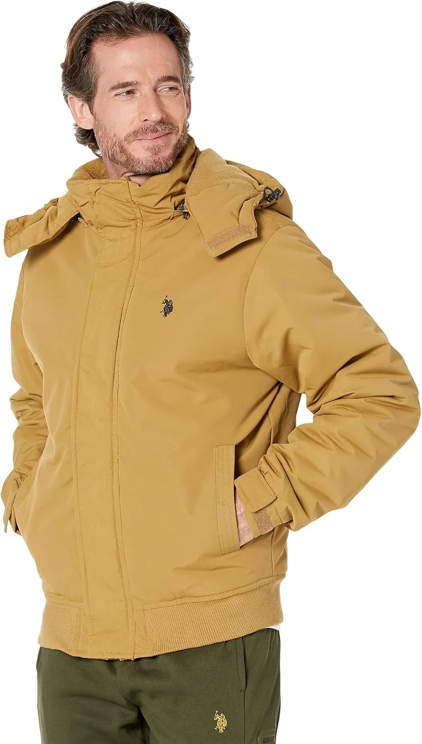 Мужская куртка с капюшоном Short Snorkel Jacket U.S. POLO ASSN., Coyote Brown