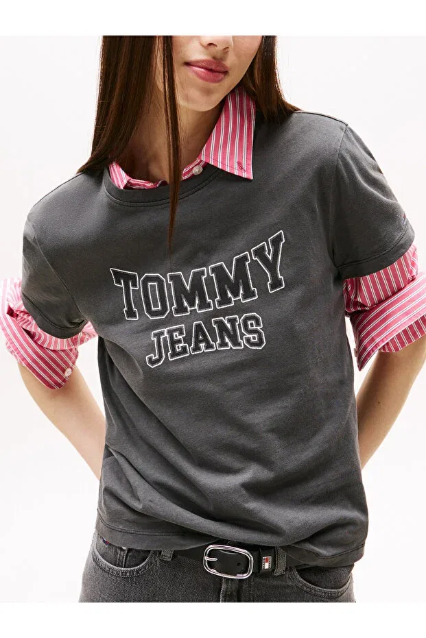 Женская футболка с двойными карманами Tommy Hilfiger, Anthracite