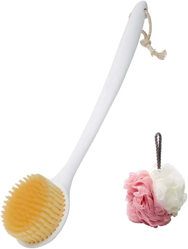 Щетка для тела Bath Brush с длинной ручкой, WYRKYP, Белый