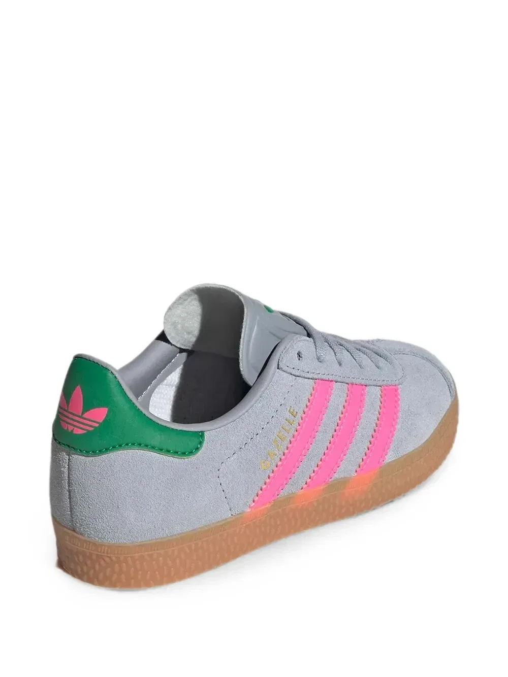 Кроссовки Gazelle на шнуровке Adidas Kids, серый — фото 2