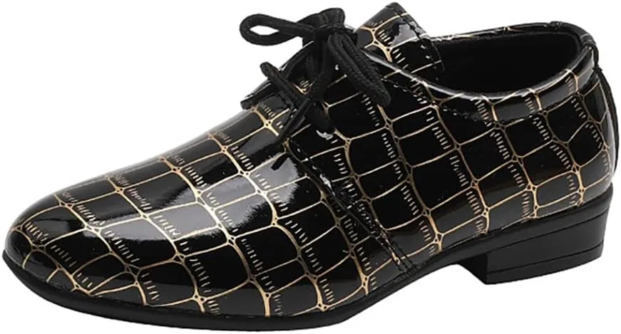 Детские туфли-лоферы из искусственной кожи Classic PU Leather School Uniform Oxfords Casual Dress Shoes Loafers Flats XinYiQu, Black
