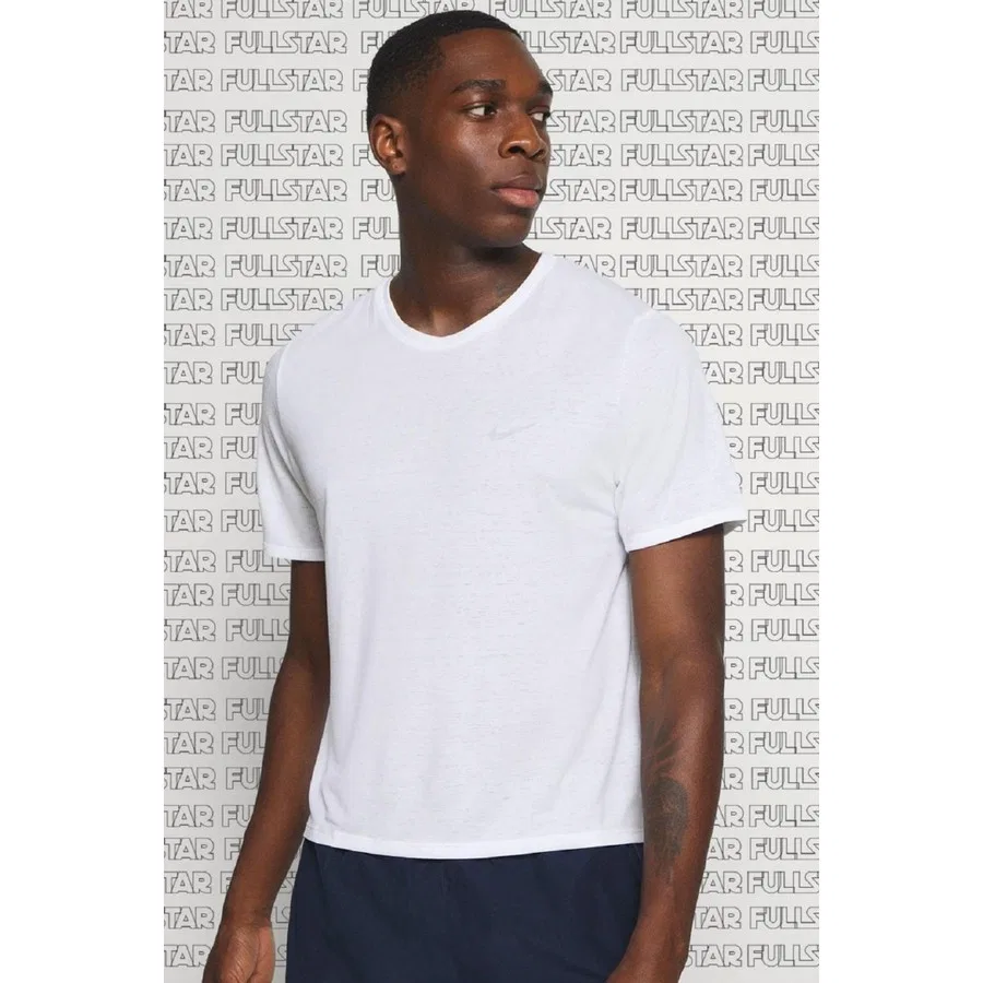 Футболка спортивная с коротким рукавом Dri Fit Miler White Nike, Белый