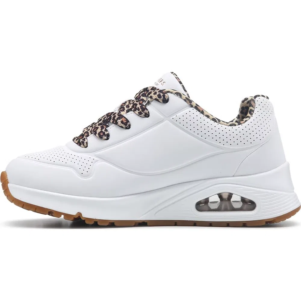 Детские кроссовки Street Uno Skechers, White Leopard — фото 3