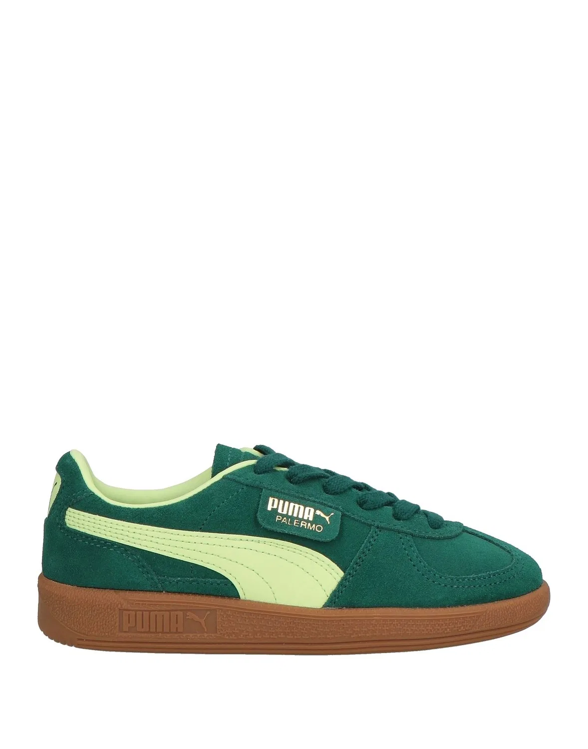 Детские кроссовки для девочек на шнуровке с замшевым верхом Palermo Jr Puma, Emerald Green
