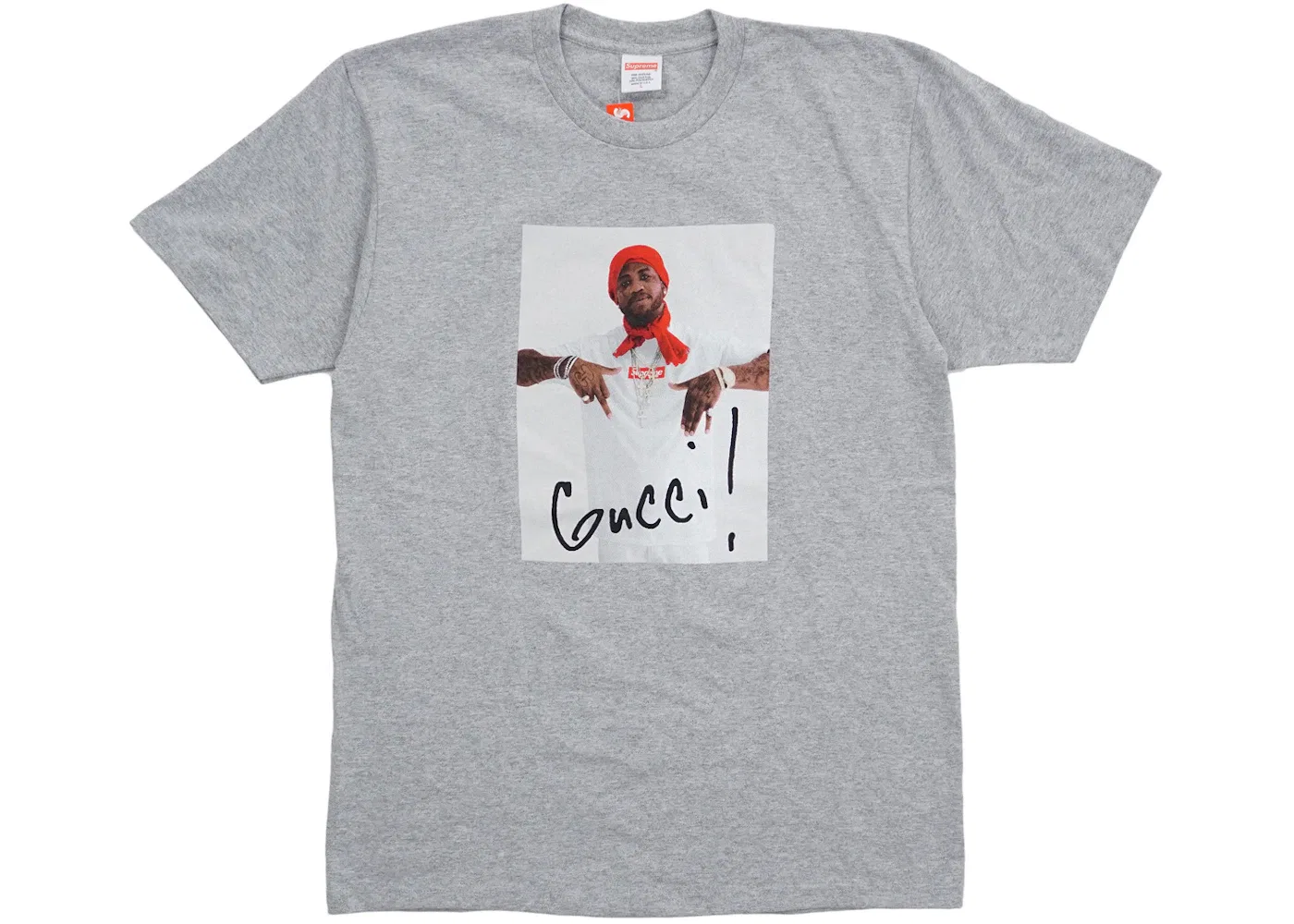 Мужская футболка с принтом Supreme Gucci Mane Tee, Grey