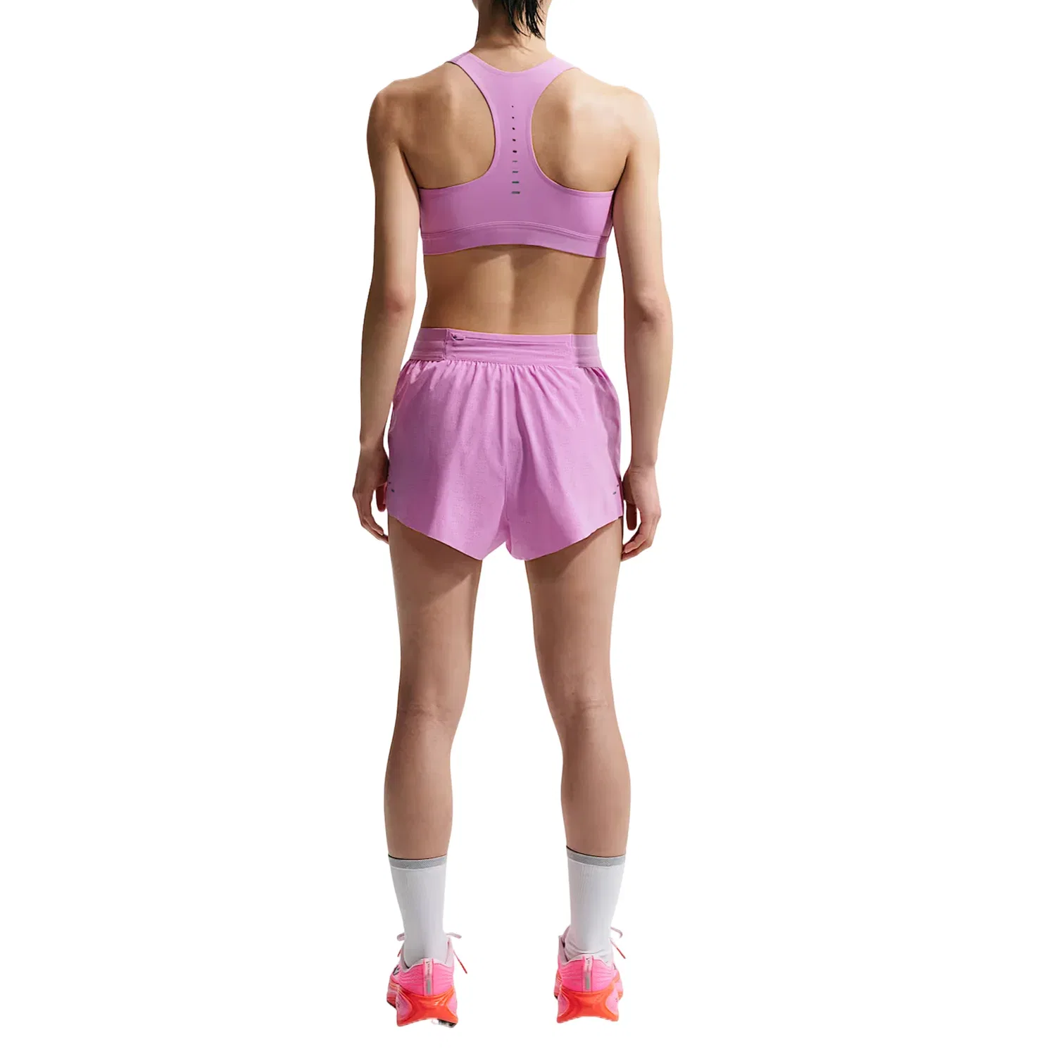 Женские шорты для бега с принтом Nike Swift Breathe Dri-Fit Mid-Rise 2.5" Hidden Lined Shorts, розовый — фото 2