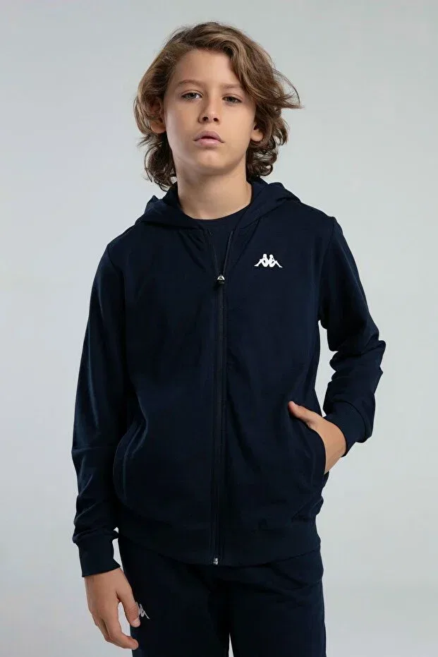 Детский кардиган для мальчиков с текстурой Kappa, Navy Blue — фото 3