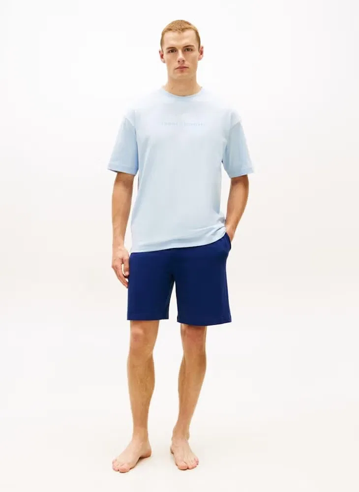 Футболка домашняя с логотипом Th original logo lounge Tommy Hilfiger, голубой — фото 4