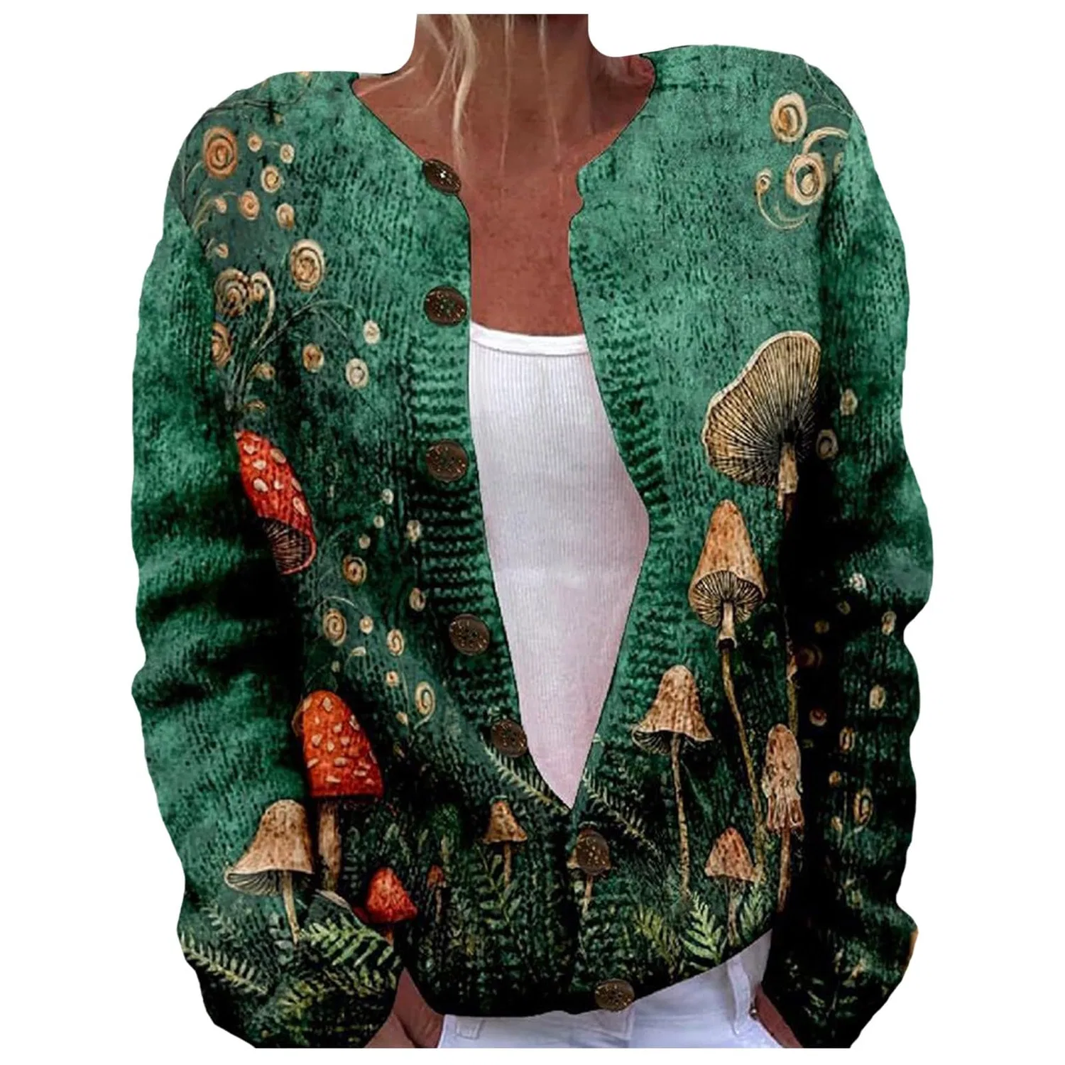 Женский кардиган с принтом Vintage Floral Print, Motivo 16