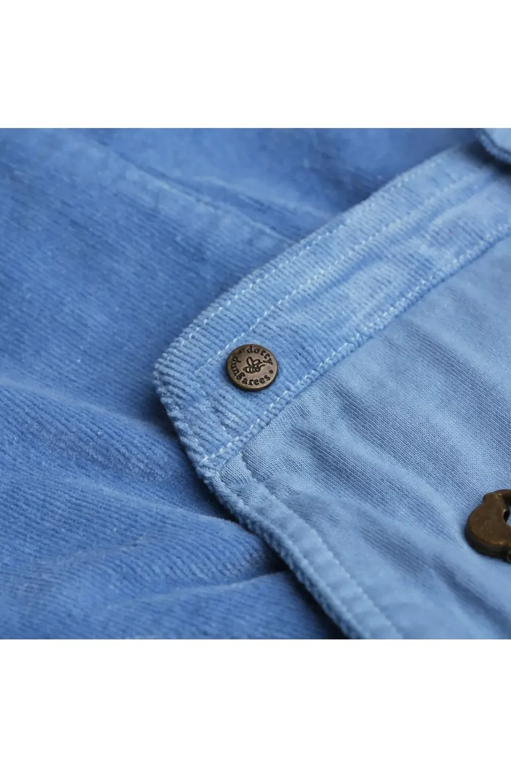 Детское платье из вельвета Forget-Me-Not Dotty Dungarees, Blue — фото 4