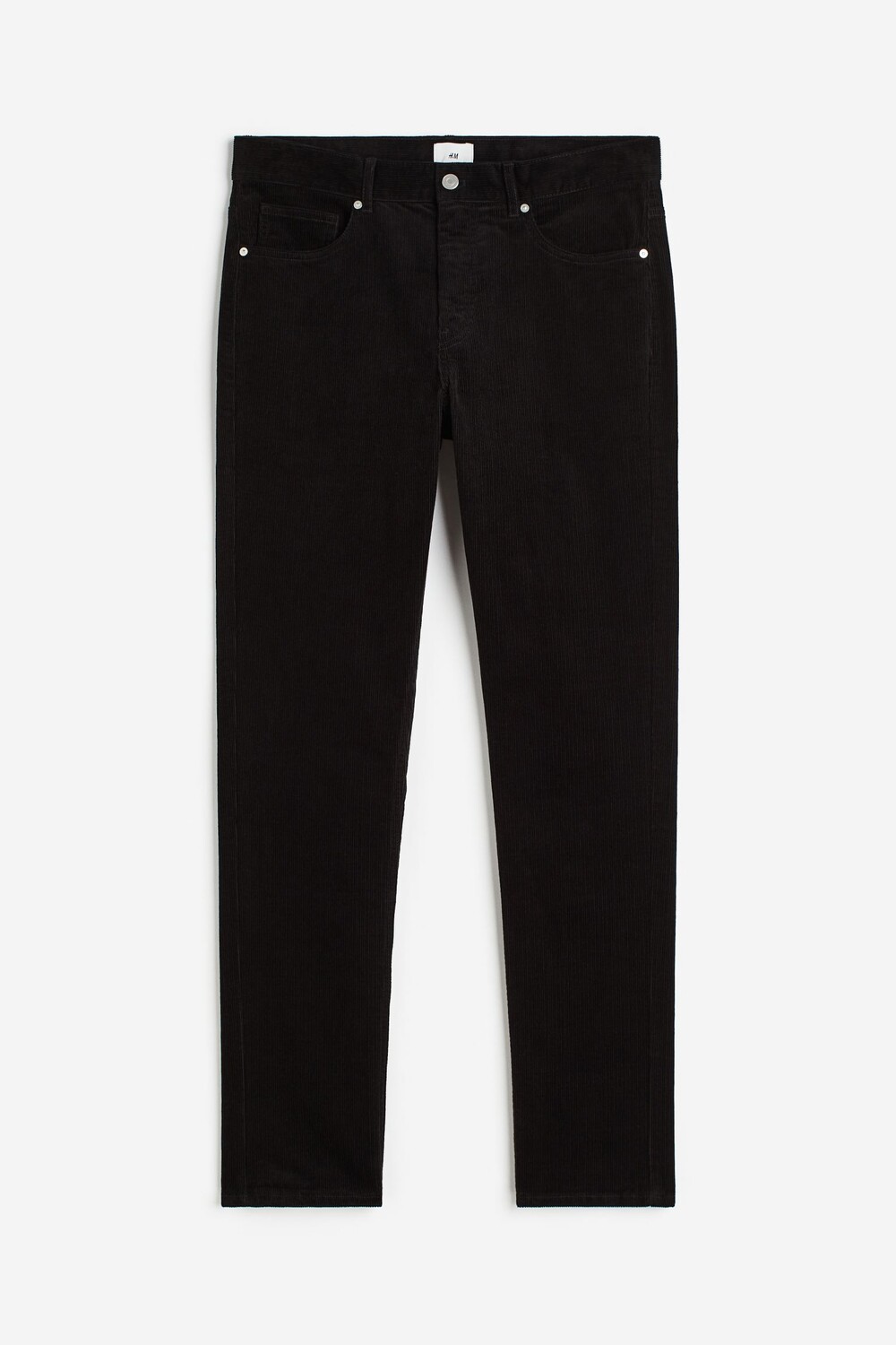 

Брюки H&M Slim Fit Corduroy, черный