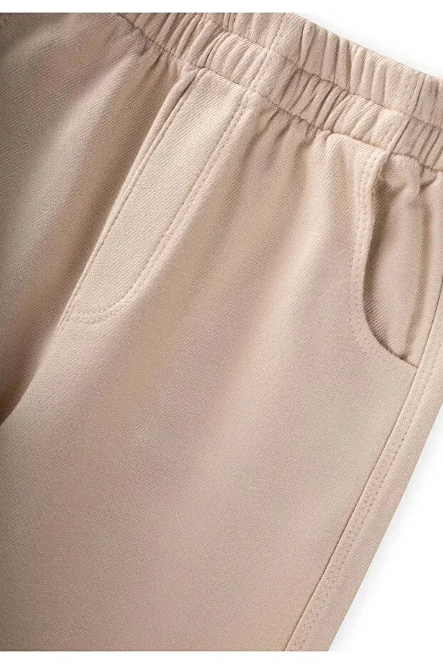 Детские брюки для девочек свободного кроя Cigit, Beige — фото 4