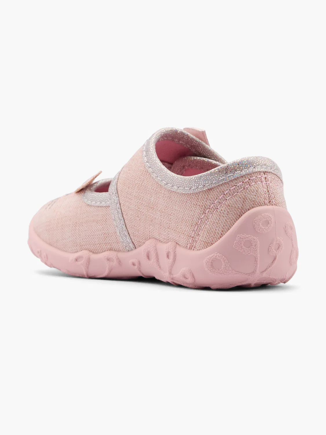Детские закрытые тапочки на липучке Graceland, цвет Rose Gold — фото 3