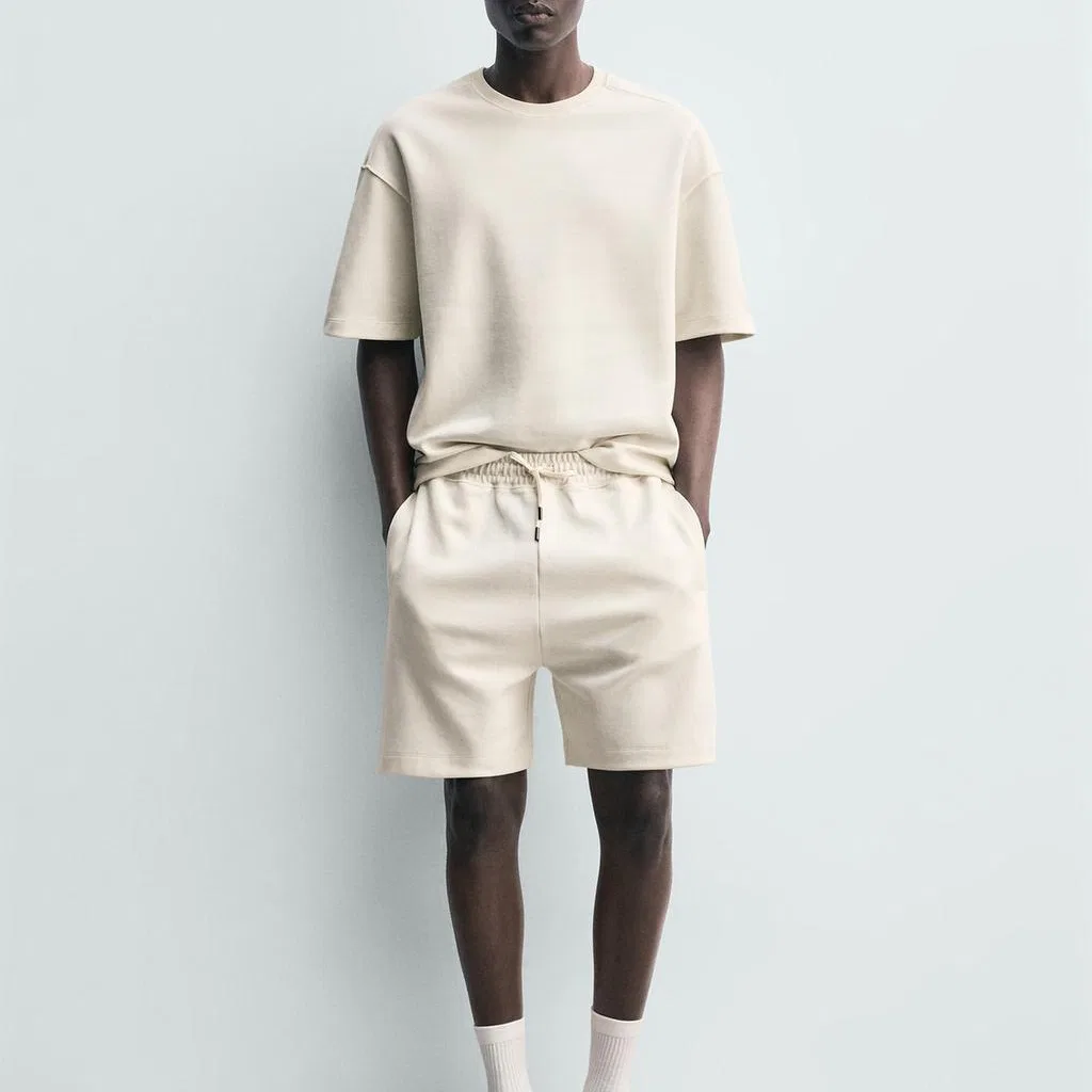 Мужская футболка с круглым вырезом Frosted White ZARA, Frosted White — фото 4