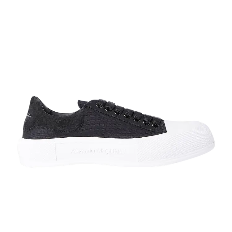 

Кроссовки Alexander McQueen Deck Lace-Up Plimsoll, черный, Серый, Кроссовки Alexander McQueen Deck Lace-Up Plimsoll, черный