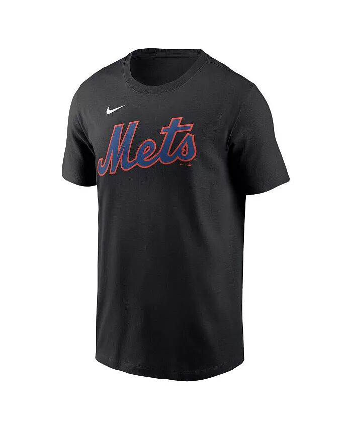 Футболка мужская Francisco Lindor Black New York Mets Fuse с именем и номером Nike — фото 3