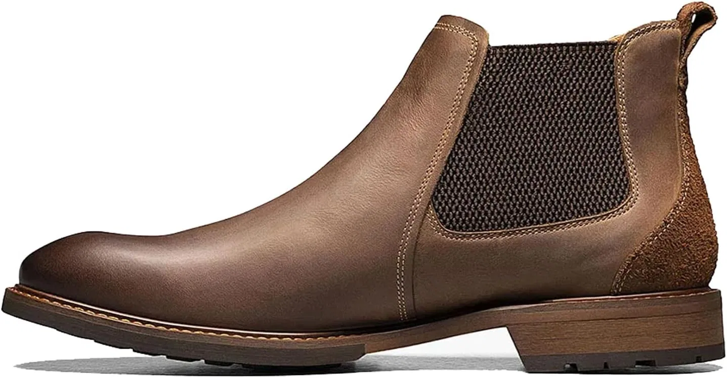 Мужские ботинки Florsheim Chalet с гладким носком и эластичной вставкой на стопе, модель "Chaise", коричневый — фото 4