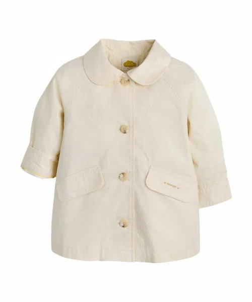 Детский тренчкот без капюшона Bonita Trench Coat moimoln, Cream