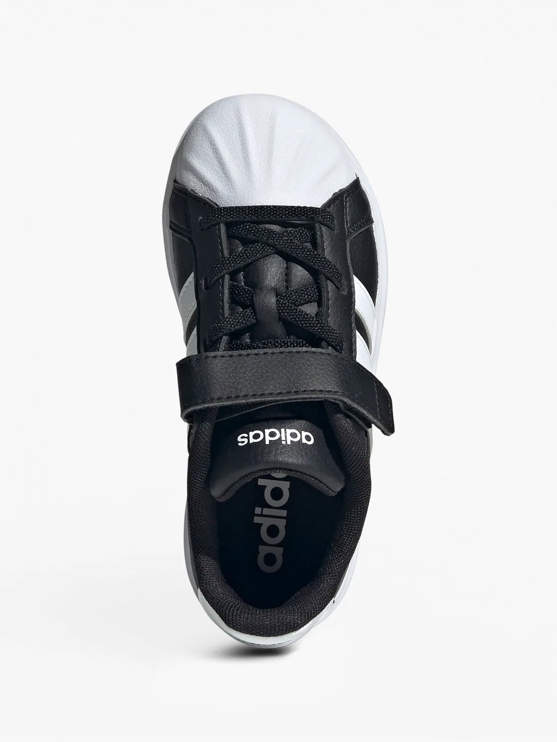 Детские кроссовки на липучках Adidas, черный — фото 3