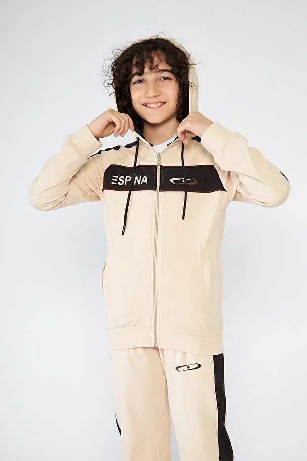 Детский спортивный костюм с принтом Diving Tracksuit Set Live Sport, Ecru — фото 3