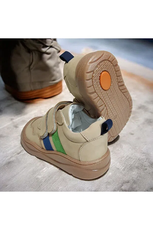 Детские кожаные ботинки для мальчиков Viva Shoes, Beige — фото 3
