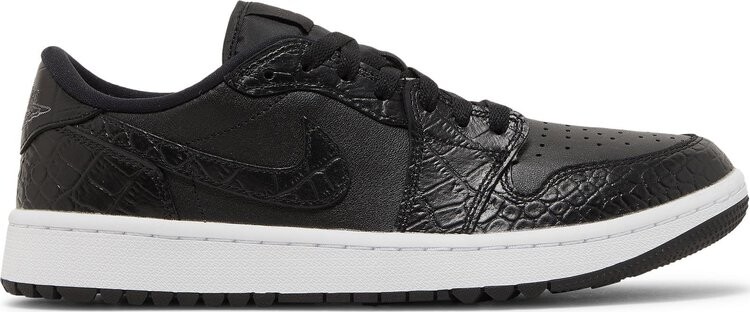 

Бутсы Air Jordan 1 Low Golf Black Crocodile, черный