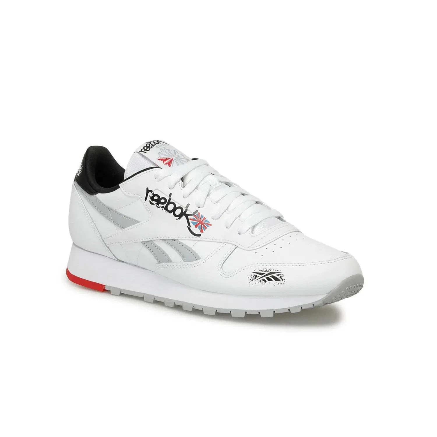 Детские кроссовки для девочек Classic Leather Reebok, Ftwwht Cblack Vecred — фото 2