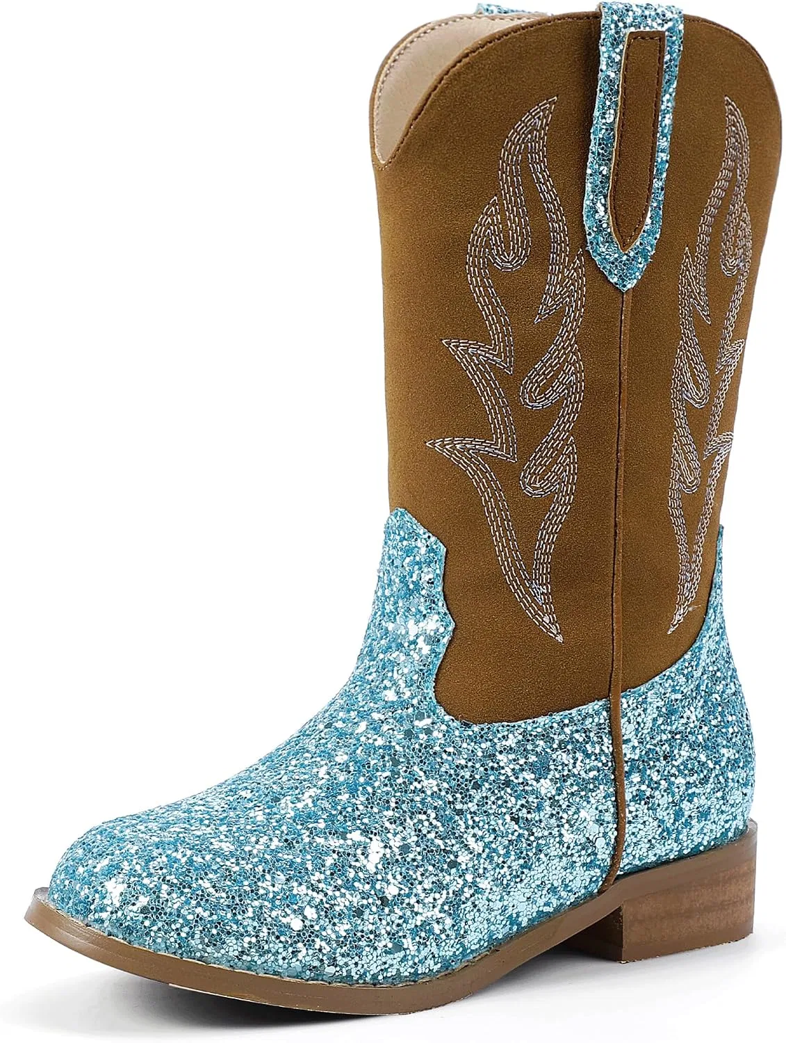 Детские сапоги для девочек с вышивкой Cowgirl Boots Hehainom, Bluesequin