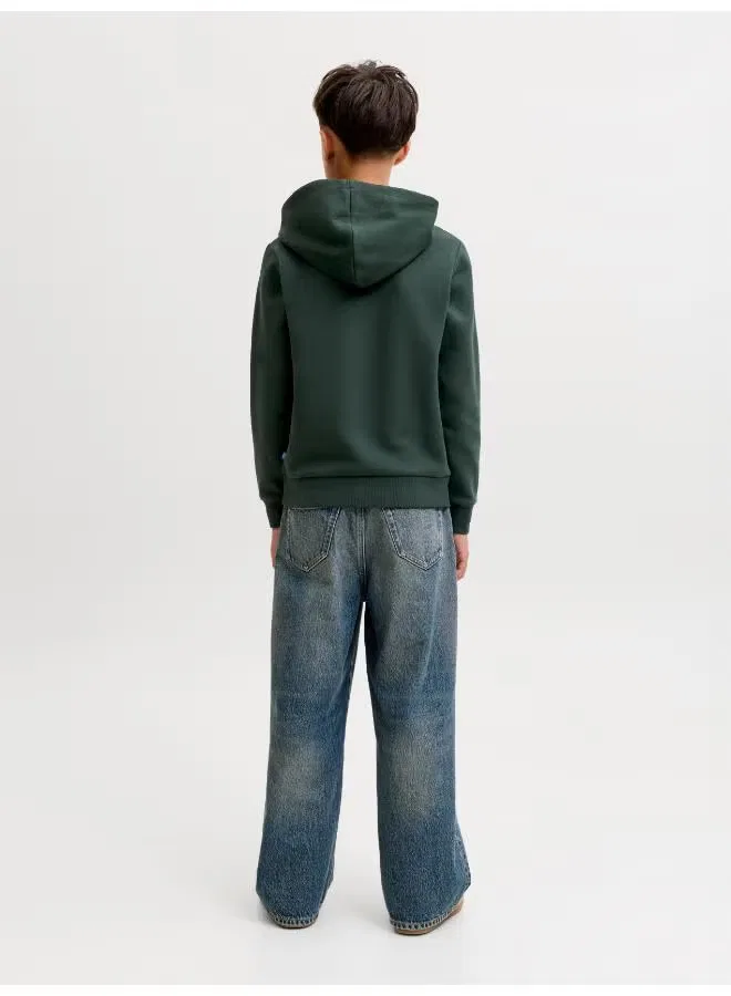Свитшот с принтом для мальчиков Jack & Jones Junior, зеленый — фото 2