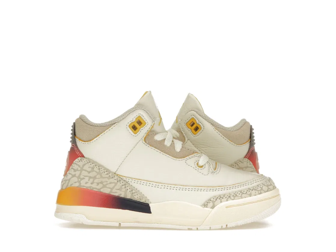 Детские кроссовки Lifestyle с принтом Jordan 3 Retro SP J Balvin Medellín Sunset (PS) Jordan, Multi-Color